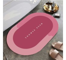Büyük Boy Pembe Süper Su Emici Kaymaz Tabanlı Banyo Paspası 80 x 50 CM