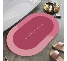 Büyük Boy Pembe Süper Su Emici Kaymaz Tabanlı Banyo Paspası 80 x 50 CM