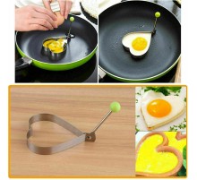 Metalik Kalp Şeklinde Metal Omlet Yumurta ve Krep Kalıpları