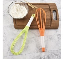 Silikon Saplı 2 İşlevli Çırpıcı Balon Ve Düz 1 Adet