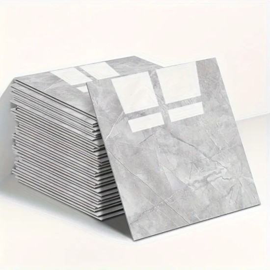 toptan-xml-dropshipping-Mermer Desen Duvar Sticker Gri 30 x 30 Cm 1 Adet