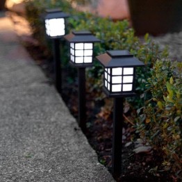 6 Lı Sokak Lamba Tasarımlı Solar Bahçe Lambası