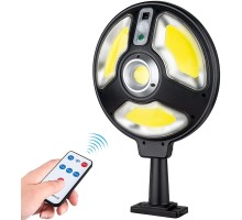 Solar 150 Cob Ledli Kumandalı Hareket Sensörlü 3 Modlu Büyük Boy Bahçe Lambası