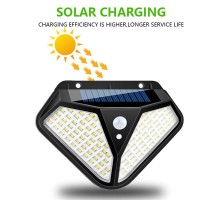 Hareket Sensörlü Güneş Enerjili Led Aydınlatma Dış Mekan Bahçe 102 Led Li