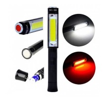 Q5 Pilli Mıknatıslı COB LED Çalışma Tamir Kırmızı Işık El Feneri