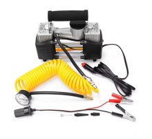 KA-749 Araç Oto Lastik Şişirme Kompresörü Hava Pompası Metal Çift Silindirli Profosyonel Çantalı