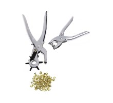 Kemer Delme ve Perçin Pensesi Ikli Set Deri Plastik Delici