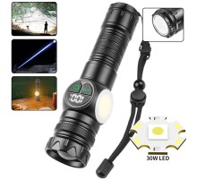 Profesyonel Zoomlu 30W  Powerbank Mıknatıslı Avcı Kamp Tamirci Feneri PS-8745