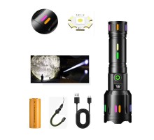 Profesyonel Zoomlu 50W Şarjlı Powerbank Avcı Polis El Feneri PS-9885