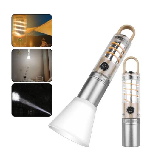 toptan-xml-dropshipping-10W Zoomlu Led Powerbank Özellikli Şarjlı Kamp El Feneri PS-8915