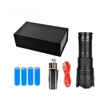 Ultra Parlak Su Geçirmez Zoomlu Güçlü 200w 30000 Lümen Şarjlı Bekçi Avcı Kamp El Feneri PS-1998
