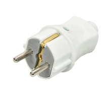 Topraklı Erkek Fiş Beyaz