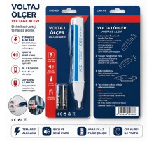 Temassız Voltaj Ölçer Kalemi 90-1000V AC – LED Işıklı ve Sesli Elektrik Test Cihazı