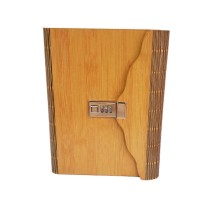 Ahşap Kapaklı Küçük Boy Şifreli Defter