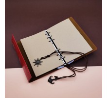 Deri Pusula Tasarımlı Defter