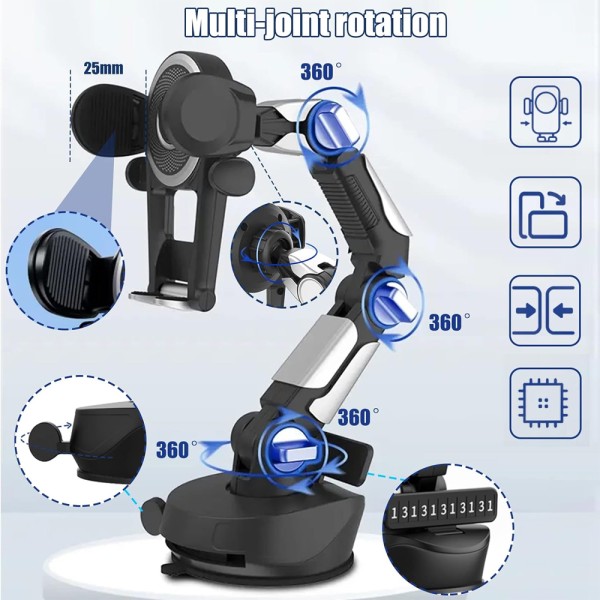 toptan-xml-dropshipping-360 Derece Ayarlanabilir Numaratörlü Telefon Tutucu