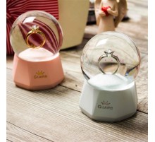 Tektaş Yüzük Temalı Işıklı Küçük Boy Kar Küresi Mavi