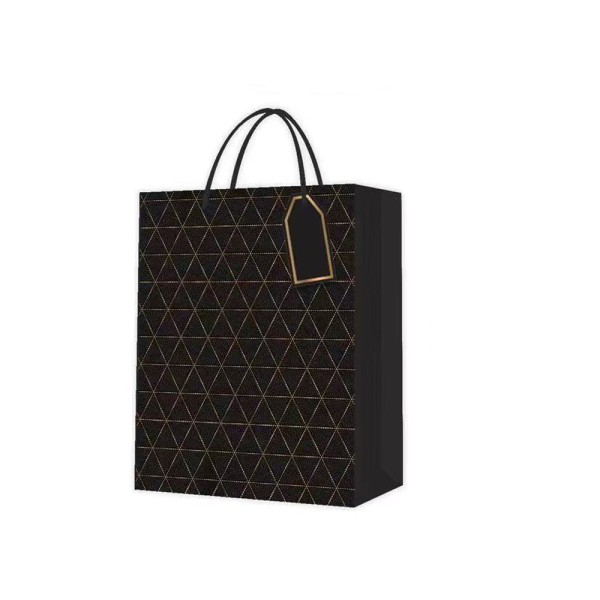 toptan-xml-dropshipping-Siyah Desenli Büyük Boy Karton Çanta