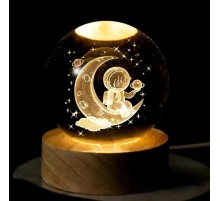 Ay Üzerinde Astronot Usb li Dekoratif Gece Lambası