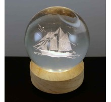 Gemi Motifli Usb li Cam Küre