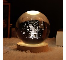 Ahşap Altlıklı Usbli Gece Lambası Küçük Prens Gün Işığı