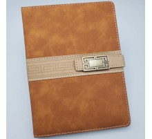 Deri Kapaklı Çizgili Not Defteri Taba