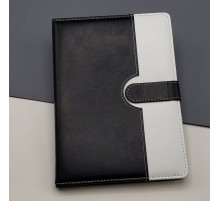 Çizgili Termo Deri Defter Siyah