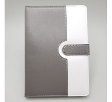 Çizgili Termo Deri Defter Gri