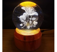 Usb li I Love You Dönen Cam Küre