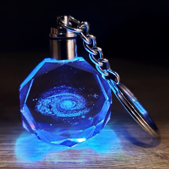 toptan-xml-dropshipping-Galaxy Gezegen Tasarım Işıklı Anahtarlık