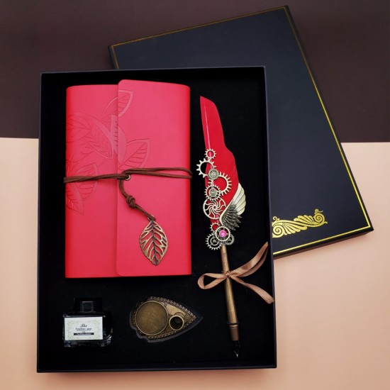 toptan-xml-dropshipping-Defterli Divit Kalem Seti Kırmızı