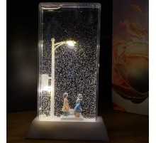 Romantik Sevgililer Tasarımlı Sokak Lambası Kar Küresi