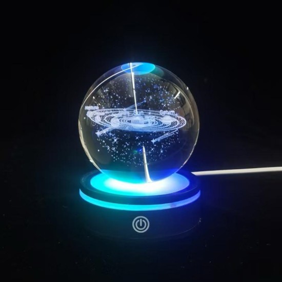 toptan-xml-dropshipping-Gezegenler Tasarımlı Renk Değiştiren Dönen Cam Küre