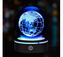 Dünya Tasarımlı Usb li Dönen Cam Küre