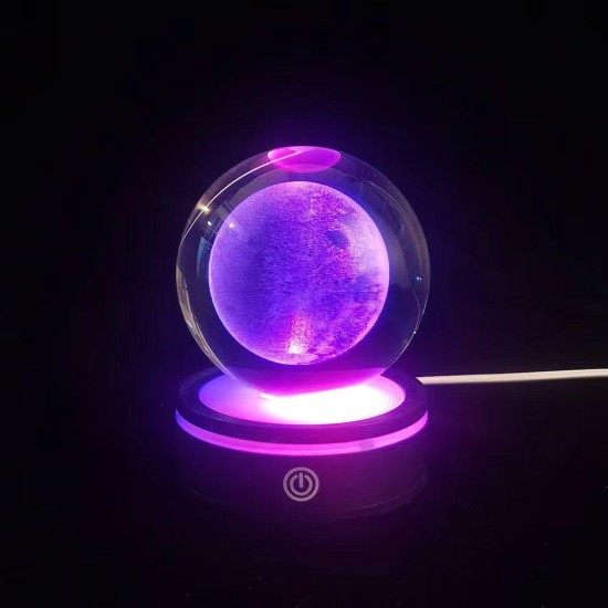 toptan-xml-dropshipping-Usb li Plastik Altlıklı Dolunay Dönen Cam Küre