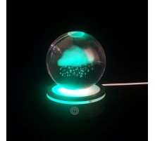 Yağmur Bulutu Tasarımlı Usb li Dönen Cam Küre