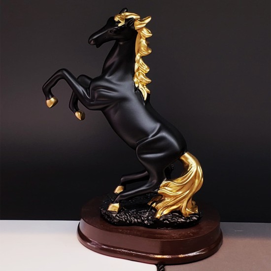 toptan-xml-dropshipping-Dekoratif Şaha Kalkan At Biblo Siyah