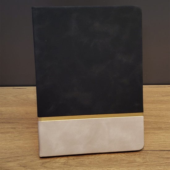 toptan-xml-dropshipping-Siyah Çizgili Deri Defter