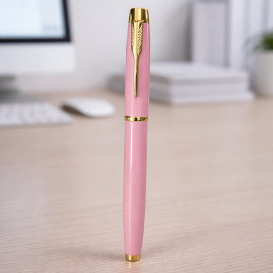 toptan-xml-dropshipping-Premium Pembe Metal Roller Kalem