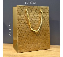 Küçük Boy Gold İpli Karton Çanta