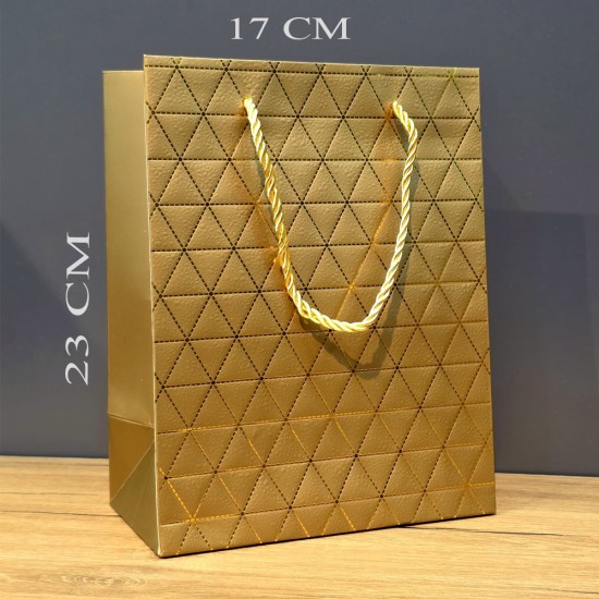 toptan-xml-dropshipping-Küçük Boy Gold İpli Karton Çanta