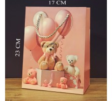 Sevimli Ayıcık Tasarımlı Küçük Boy Hediye Çantası