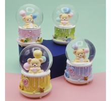 Büyük Boy Püskürtmeli Ayıcık Kar Küresi 1 Adet