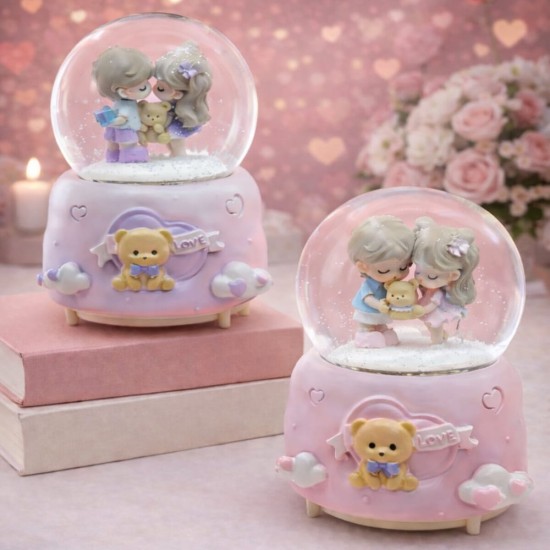 toptan-xml-dropshipping-Sevimli Çift Büyük Boy Kar Küresi