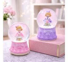 Orta Boy Işıklı Ve Müzikli Prenses Figürlü Kar Küresi