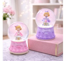 Orta Boy Işıklı Ve Müzikli Prenses Figürlü Kar Küresi