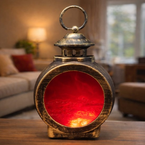 toptan-xml-dropshipping-Led Işıklı Alev Efektli Dekoratif Şömine Fener