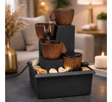 Led Işıklı Dekoratif Su Şelalesi