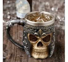 3D Tasarımlı Kurukafa Kupa Bardak