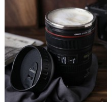 Çelik Objektif Lens Tasarımlı Kupa Bardak